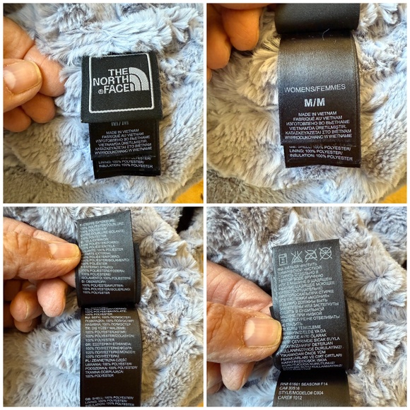 THE NORTH FACE REVERSIBLE VEST FULL ZIP POCKETS SILKY FUR LIKE INTERIOR HIKING M - Picture 9 of 9